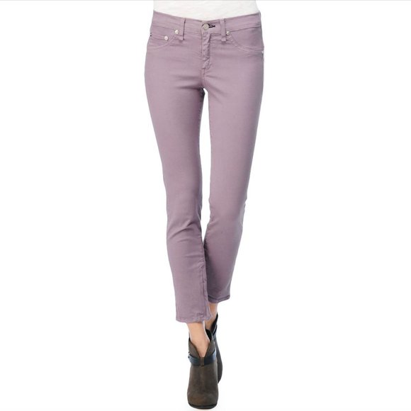 Rag and Bone Zipper Capri Jeans Purple Lavender - Picture 1 of 10
